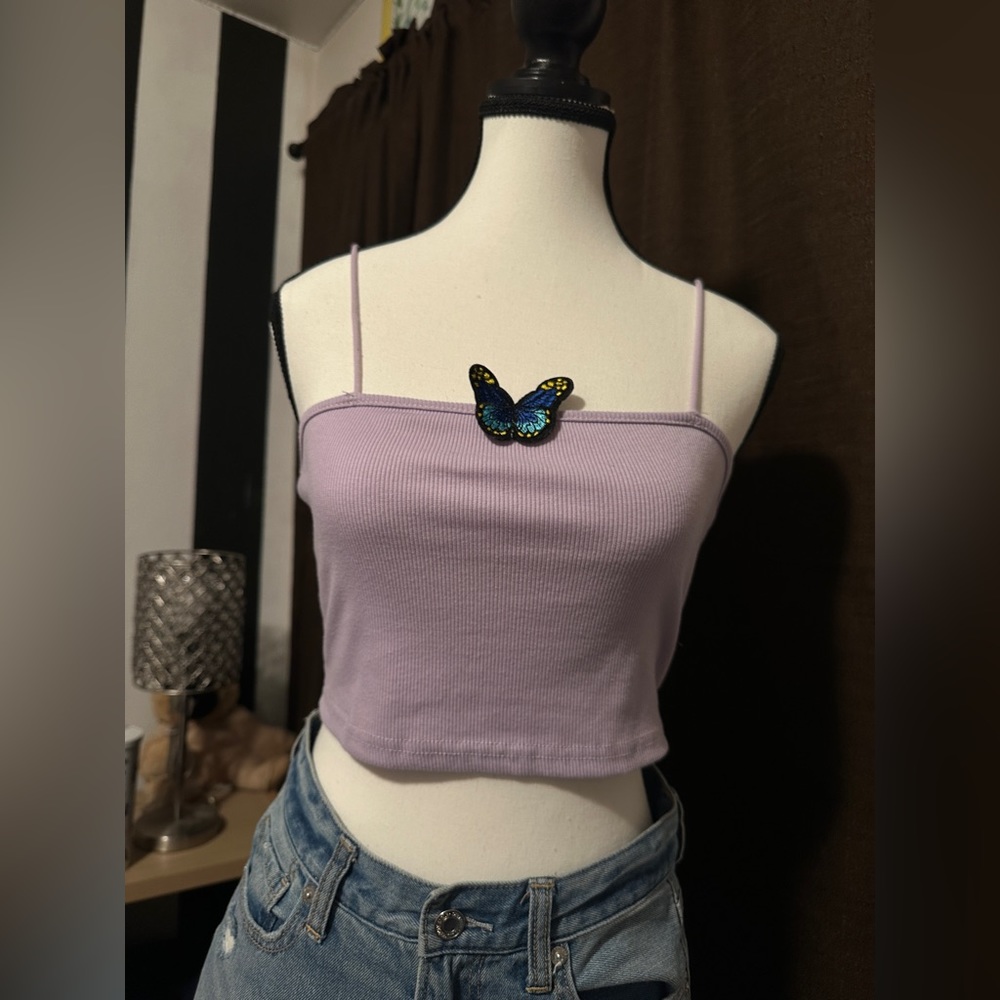 Light purple with butterfly